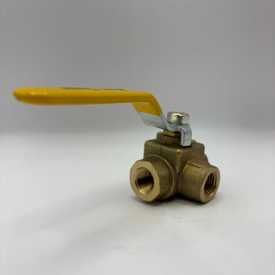 3 Way Ball Valve, 1/4" FPT (#4524)