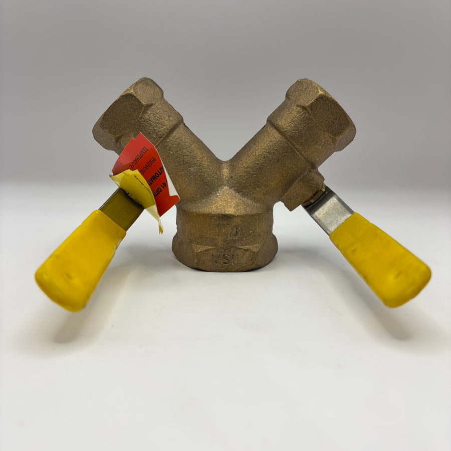 Dual "y" Ball Valve, 600 PSI Wog (#BBV100DWV)