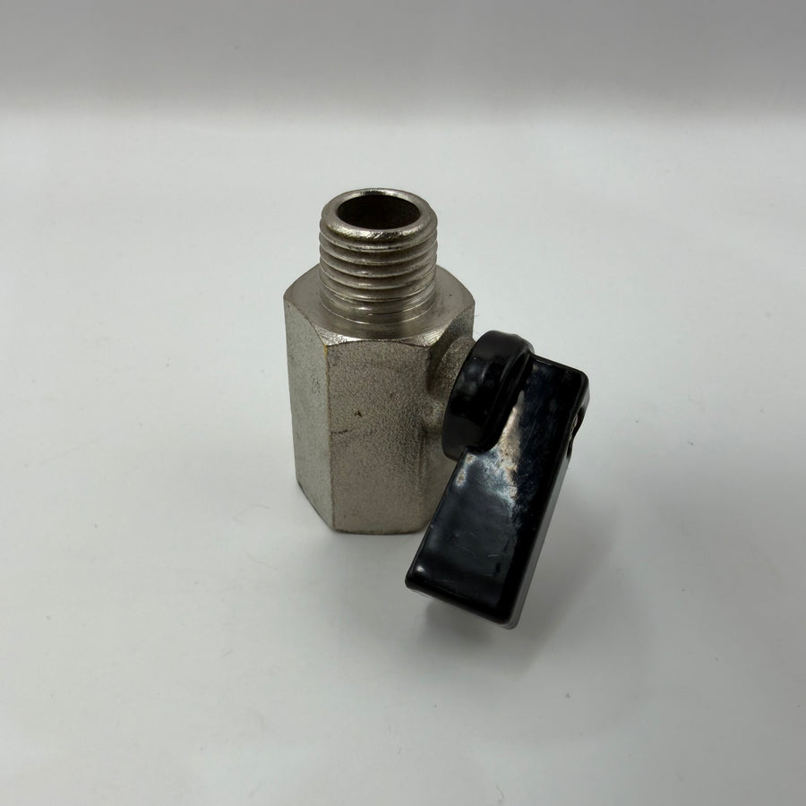 1/4" Allum Valve, 1/4" FPT X 1/4" MPT (#VFM-4)