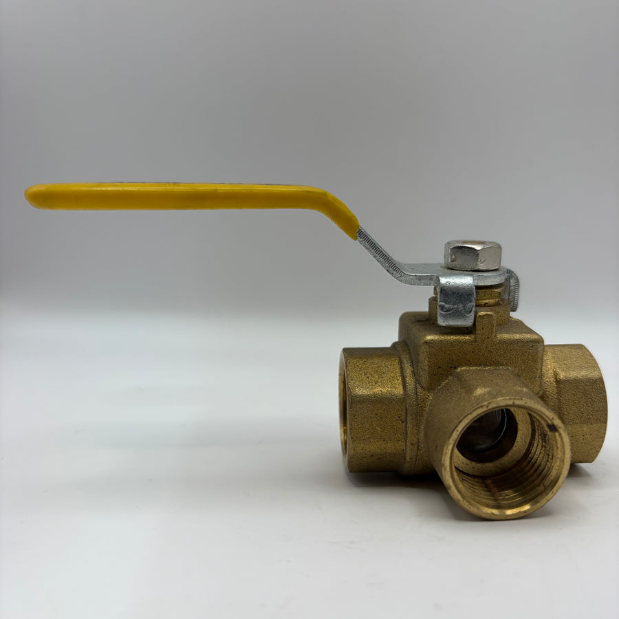 3 Way Ball Valve, 1/2" FPT (#4192)