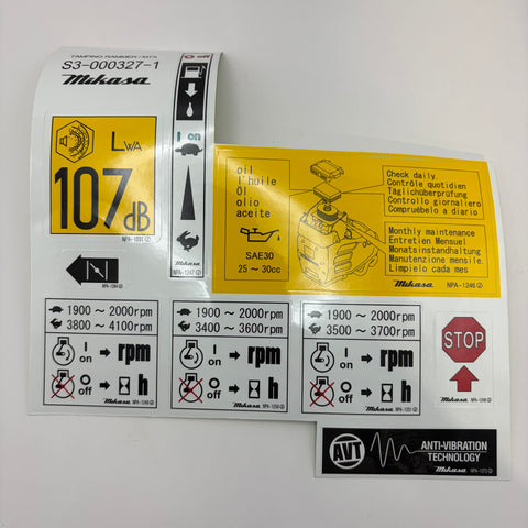 Decal Kit, MTX70/80/90 – Mikasa (#920900040)