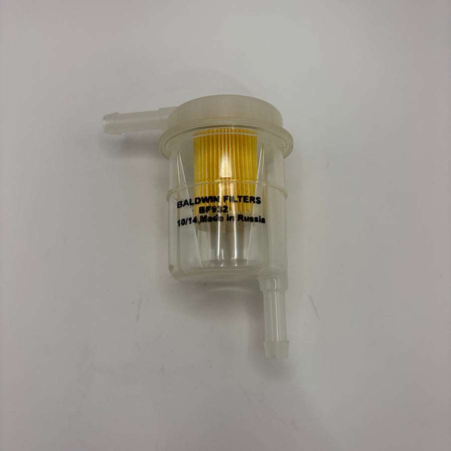 Inline Fuel Filter, L Inlet & Outlet (#BF932)