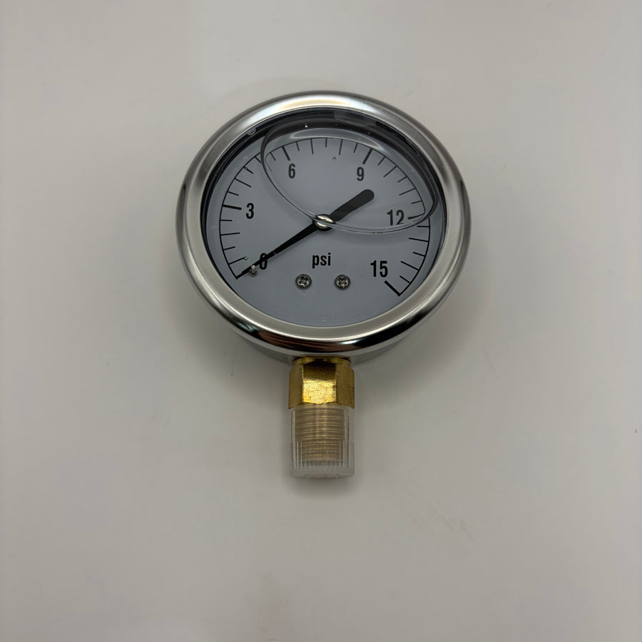 Liquid Filled Gauge, 0-15 PSI (#GLS400)