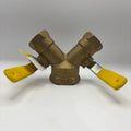 Dual "y" Ball Valve, 600 PSI Wog (#BBV125DWV)