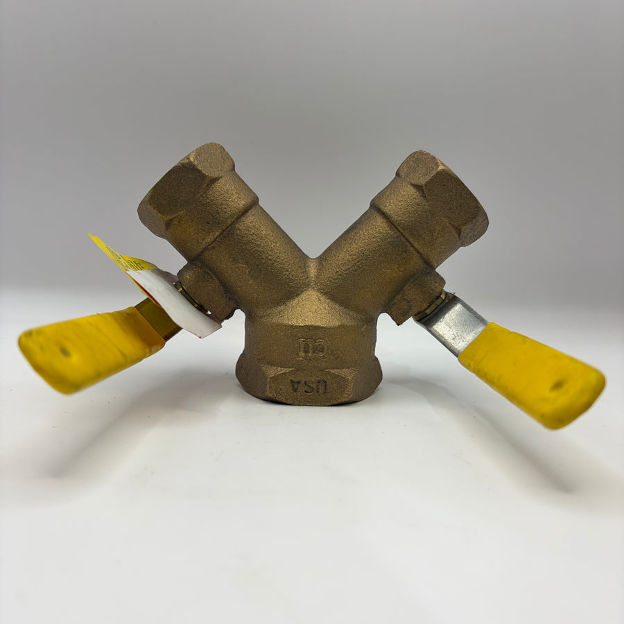 Dual "y" Ball Valve, 600 PSI Wog (#BBV125DWV)