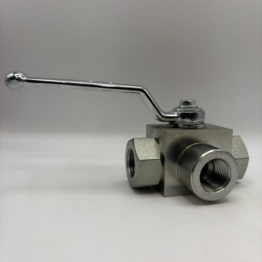 3 Way Ball Valve, 1/2" FPT (#4721)