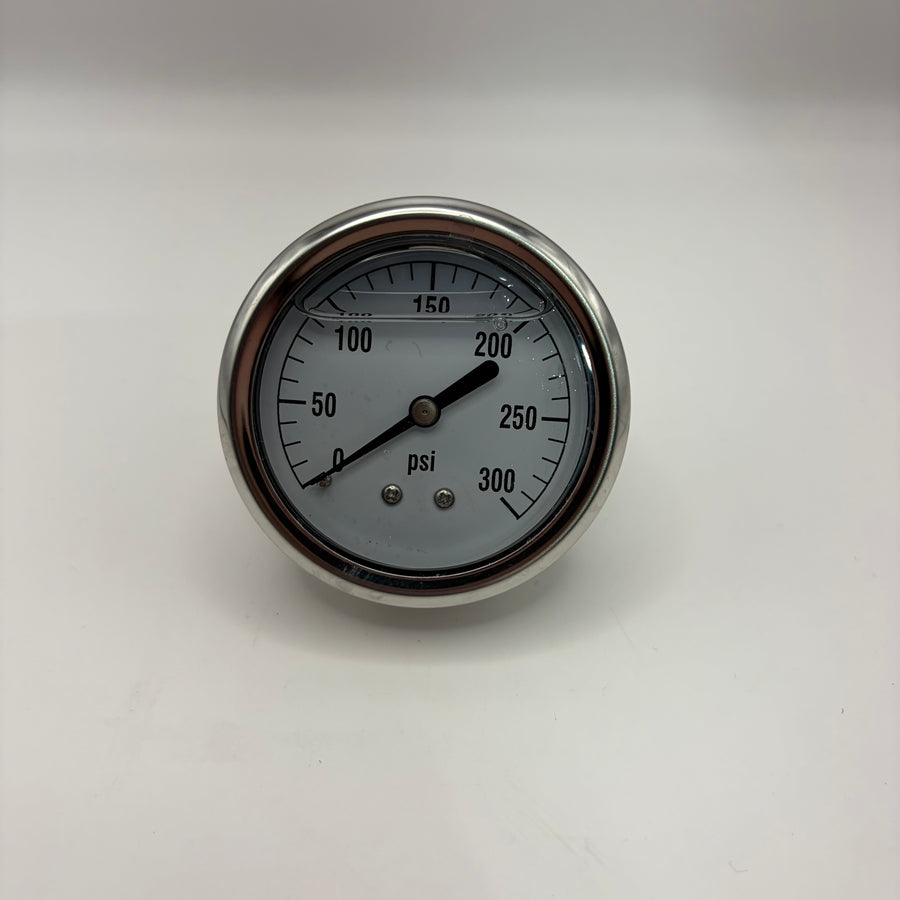 Gauge, Liquid Filled 0-300 PSI, Back Mount, 2-1/2" Face (#GLSC425)